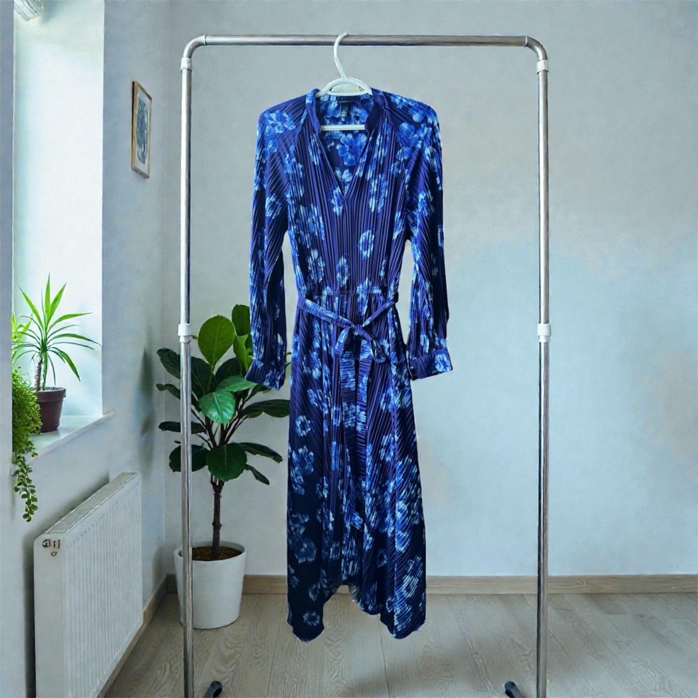 Elegant Blue Asymmetrical Dress